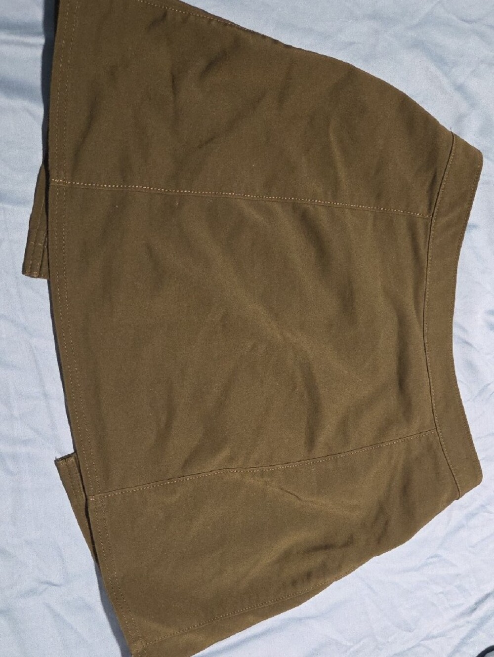 Express Olive Buttoned Mini Skirt - Picture 3 of 5